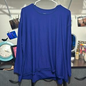 Never worn lululemon long sleeve navy blue top